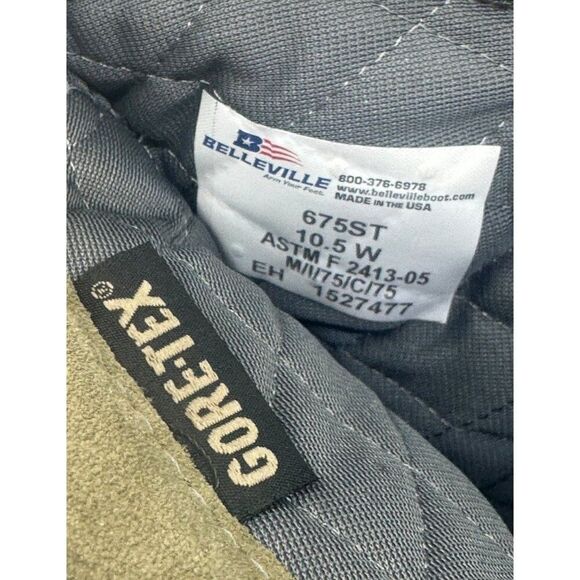 Belleville 675ST SZ.10.5W Mens Vibram Sole Steel Toe Military Boots Suede NWTS - Picture 3 of 16